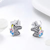 Sterling Silver  Earrings Whole Body Silver Hypoallergenic Inlaid Zircon Earrings