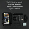 WEST BIKING Bicycle Hard Shell Front Beam Reflective Bilateral Phone Case(Black)