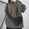 Anti-theft Fit Triangle Bag Leisure Leather Film Crossbody Chest Bag(Black)