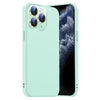 For iPhone 11 Pro Nano Lens Cover Liquid Silicone Phone Case(Light Cyan)