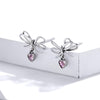 S925 Sterling Silver Bowknot Gift Women Earrings