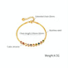 OPK GS1431 Titanium Steel Colorful Zirconia Hand Jewelry Stainless Steel Flat Chain Bracelet, Color: Gold