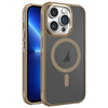For iPhone 13 Pro Hardware Side Cooling Skin Feel Frosted Metal Lens Frame MagSafe Phone Case(Gold)