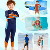 DIVE & SAIL M150501K Children Warm Swimsuit 2.5mm One-piece Wetsuit Long-sleeved Cold-proof Snorkeling Surfing Anti-jellyfish Suit, Size: XL(Orange)