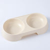 Non-Slip Double Pet Bowl (Apricot) - Cat & Dog Feeder