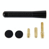 Carbon Fiber Aluminum Short Antenna Polished Universal Screws Base(Medium Size) (Black)