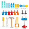 Wooden Multifunction Toolbox Early Learning Disassembly Nut Tool Basket Children Educational Toy(Colorful)