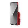 For Samsung Galaxy Z Flip6 AwQuer Crossbody Zipper Wallet Bag Litchi Leather Phone Case(Red)