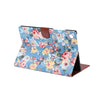 For Samsung Galaxy Tab A8 10.5 2021 X200 / X205 Flower Cloth Leather Smart Tablet Case(Blue)