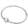 Silver Snake Chain Link Bracelet, Length:19cm(Silver Plated)