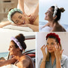 6 In 1 Spa Headbands Hair Claw Clips Set For Women Girls Facial Makeup Turban(Bright Purple)