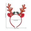 Bell Antler Headdress Christmas Ball Party Decoration Headband(Gold)