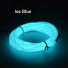 Flexible LED Light EL Wire String Strip Rope Glow Decor Neon Lamp USB Controlle 3M Energy Saving Mask Glasses Glow Line F277(Pink Light)