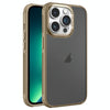 For iPhone 13 Pro Max Hardware Side Cooling Skin Feel Frosted Metal Lens Frame Phone Case(Gold)