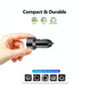 Mini Multifunctional Dual USB Digital Display Car Charger(Black)