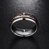 Ceramic Tungsten Steel Dragon Texture Ring for Men, Ring Size:14