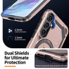 For Samsung Galaxy A35 5G Cooling MagSafe Holder Phone Case(Rose Gold)