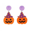 Halloween Acrylic Earrings Personality Festive Jewelry, Style: E000165 Star Hat