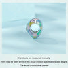 S925 Sterling Silver Platinum Plated Neon Color Love Heart-Shaped DIY Beads(SCC2708)