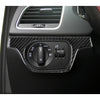 Carbon Fibre Car Headlight Switch Decorative Sticker for Audi Q3 2013-2018