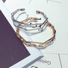 Vintage Brief Open Charms Multi-layer Cuff Bracelet Bangles(Rose Gold)