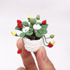 1:12 Mini House Toy Simulation Strawberry Fruit Potted Clay Flower(Potted Strawberry)
