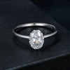 S925 Sterling Silver Plated With White Gold 1 Carat Moissanite Ring(No.8)