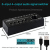 6 In 4 Out RCA Audio Switcher Signal Selector Distribute Device Switch Control