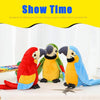 Plush Toy Parrots Recording Talking Parrots Will Twist the Fan Wings Children Toys, Size:Height 18cm(Blue)