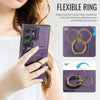 For Samsung Galaxy S23 Ultra 5G DG.MING K1 MagSafe Detachable Wallet RFID Back Cover Phone Case(Purple)