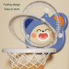 Children Basketball Frame Ball Toy Indoor Wall Mounted Hole-Free Shooting Boys Toy, Color: Loop Model Green + 2 Balls
