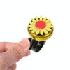 5 PCS Bicycle Bell Flower Aluminum Bell(Yellow)