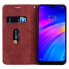 For Xiaomi Redmi 7 Frosted Business Magnetic Horizontal Flip PU Leather Case with Holder & Card Slot & Lanyard(Brown)