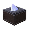 Crocodile Pattern Hotel Restaurant Leather Square Paper Box Car Tissue Box