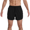 XXXL Three Pants Men Gym Shorts Quick Dry Swimming Trunks(Black)