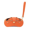Portable Anti-Scratch And Wear-Resistant PU Leather Eyeglasses Bag Sunglasses Storage Case, Style: Handle Model Orange