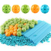 132 in 1 DIY Tent Toy Assembling Play House DIY Children Tent Building Toy( Round-Blue)