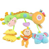 Baby Toys 0-1 Year Old Animal Bed Bells Soothing Plush Toys Baby Rattles Baby Carriage Hanging(A Crossbar - Deer)