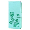 For Xiaomi Redmi 9C Rose Embossed Horizontal Flip PU Leather Case with Holder & Card Slots & Wallet(Green)