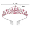 G2888 Crystal Diamond Wedding Party Braided Hair Crown Show Headband, Color: AB Colorful