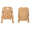 Autumn and Winter Female Knitted Cardigan College Style Sweater Jacket, Size: S(Grey)