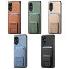 For OPPO Reno8 5G Carbon Fiber Card Bag Fold Stand Phone Case(Green)