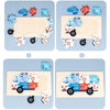 3 PCS Three-dimensional Buckle Traffic Puzzle Cognitive Puzzle Wooden Toy(School Bus)