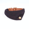 PU Leather Dog Collar, Navy, 1.3x42cm, Medium