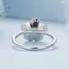 BSR449-8 S925 Sterling Silver White Gold Plated Zircon Rose Ring Hand Decoration