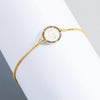 English Letter Bracelet Couple Girlfriends DIY Bracelet Men Women Micro Inlaid Zircon Rainbow Bracelet(G)