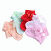 3 Pairs Bow Lace Baby Socks Newborn Cotton Baby Sock, Size:S(Red)