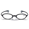 Portable Magnifying Glass Presbyopic Glasses Silicone Anti-Blue Light Reading Glasses, Degree: +200(Black)