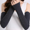 Autumn and Winter Long Thick Warm Cashmere Sleeves Fingerless Fake Sleeves, Size:One Size(Red Skin)