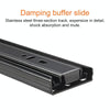 10 inches 3-section Mute Stainless Steel Sliding Drawer Slides Ball Slide Rail Length: 25cm